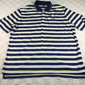 Polo Ralph Lauren XXL Golf Polo Shirt Blue Striped‎ 2020 US Open Winged Foot